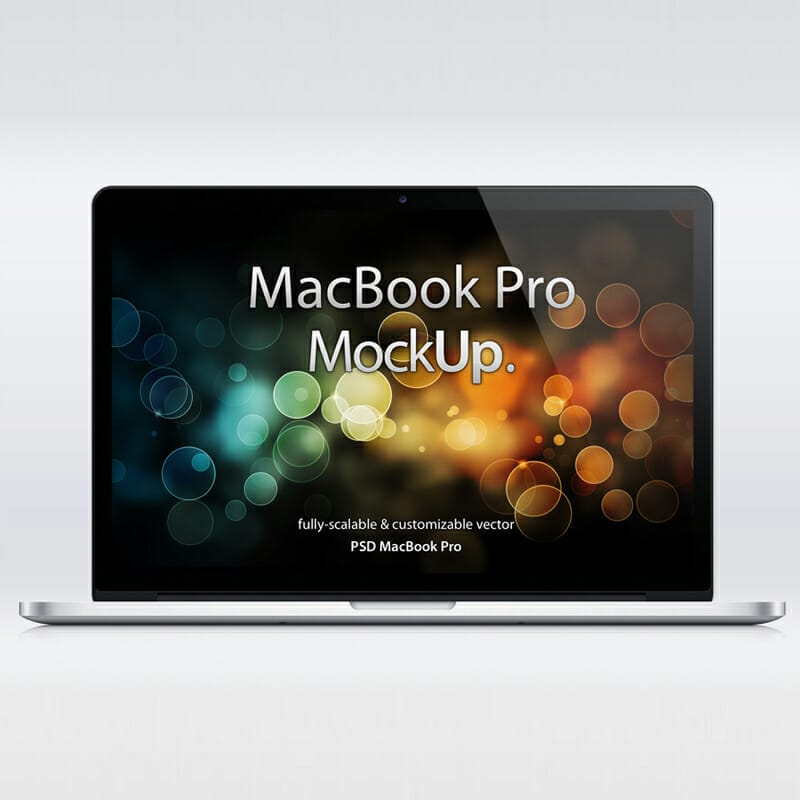 MacBook Pro Retina PSD Mockup