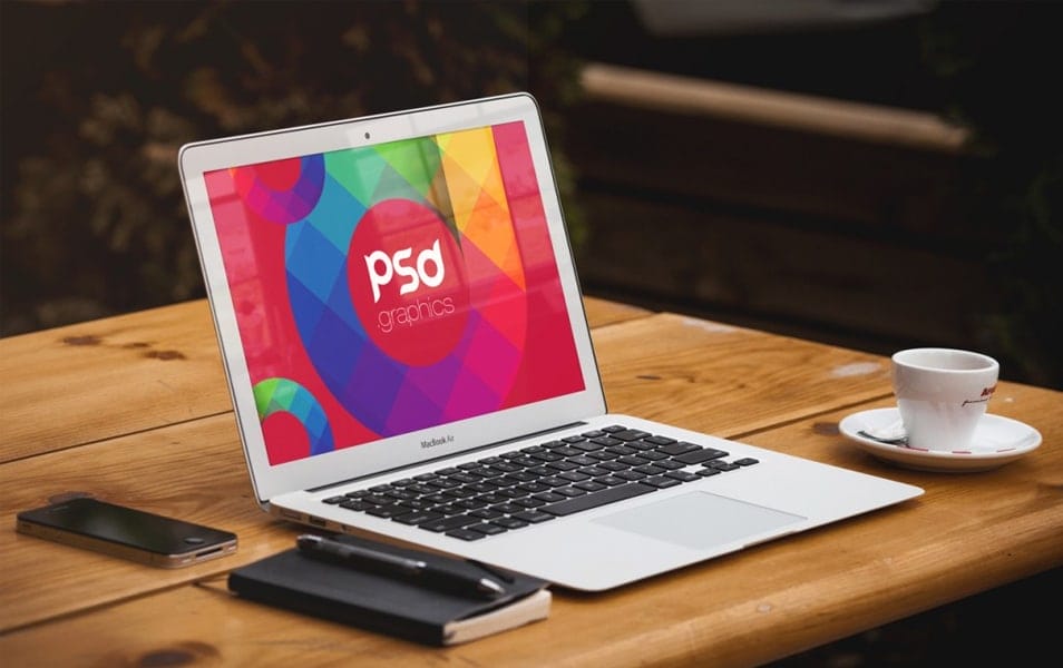 Macbook Air Mockup Free PSD