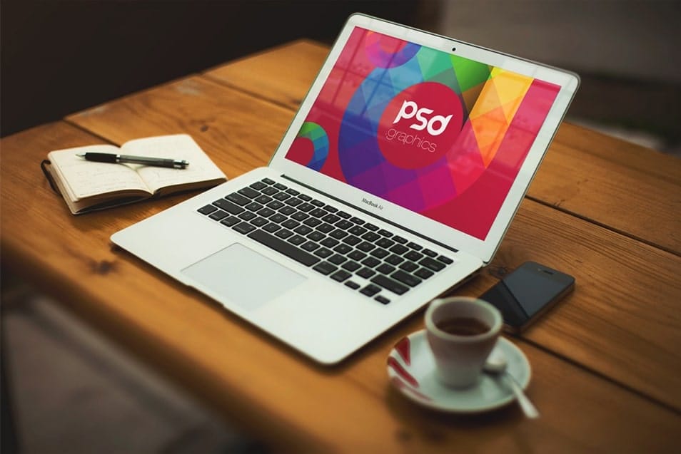 Macbook Air Mockup Free PSD