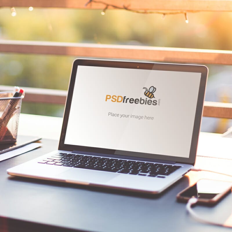 Macbook Air Mockup Free PSD