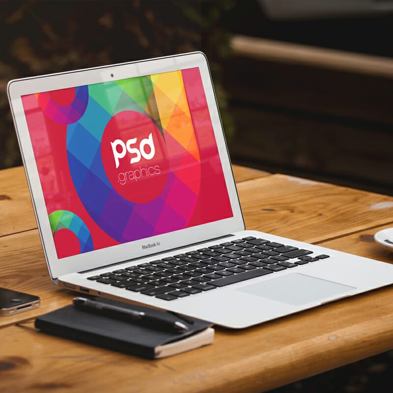 Macbook Air Mockup Free PSD