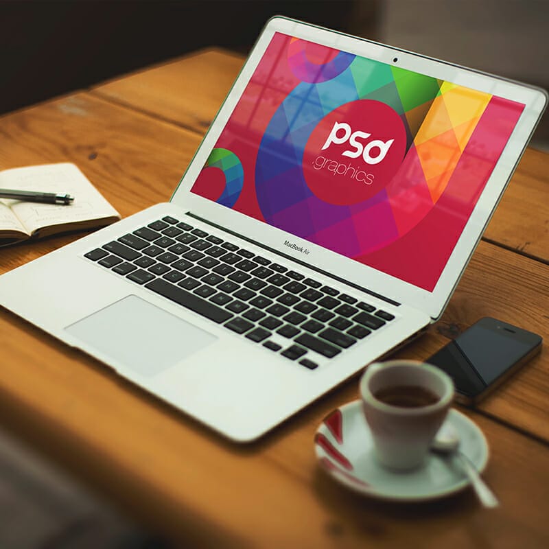 Macbook Air Mockup Free PSD