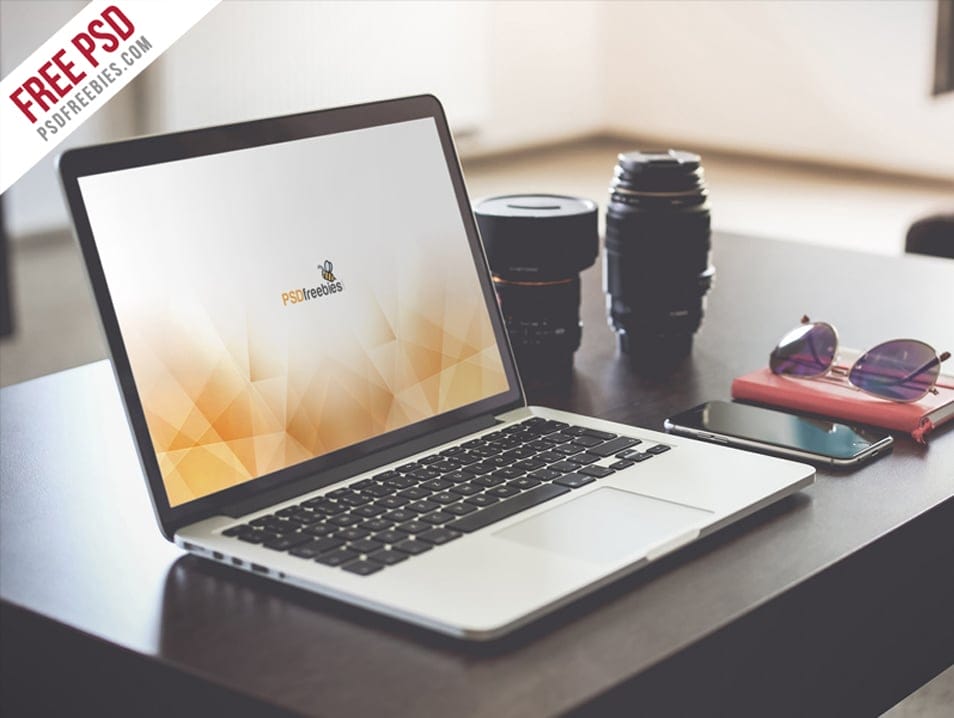 Macbook Pro Display Mockup Free PSD