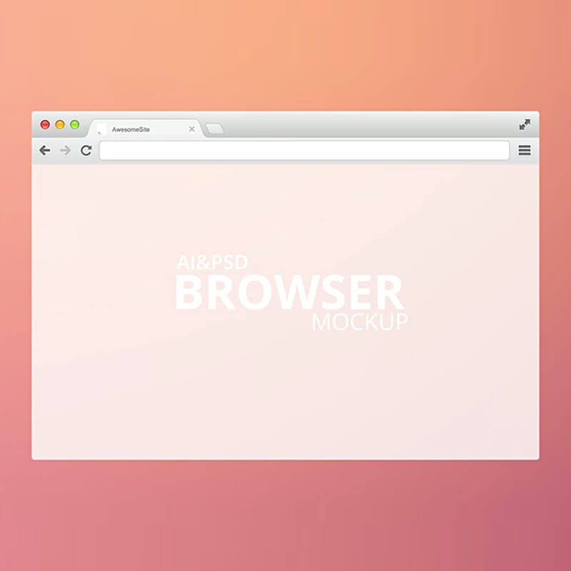 Modern Browser PSD MockUp