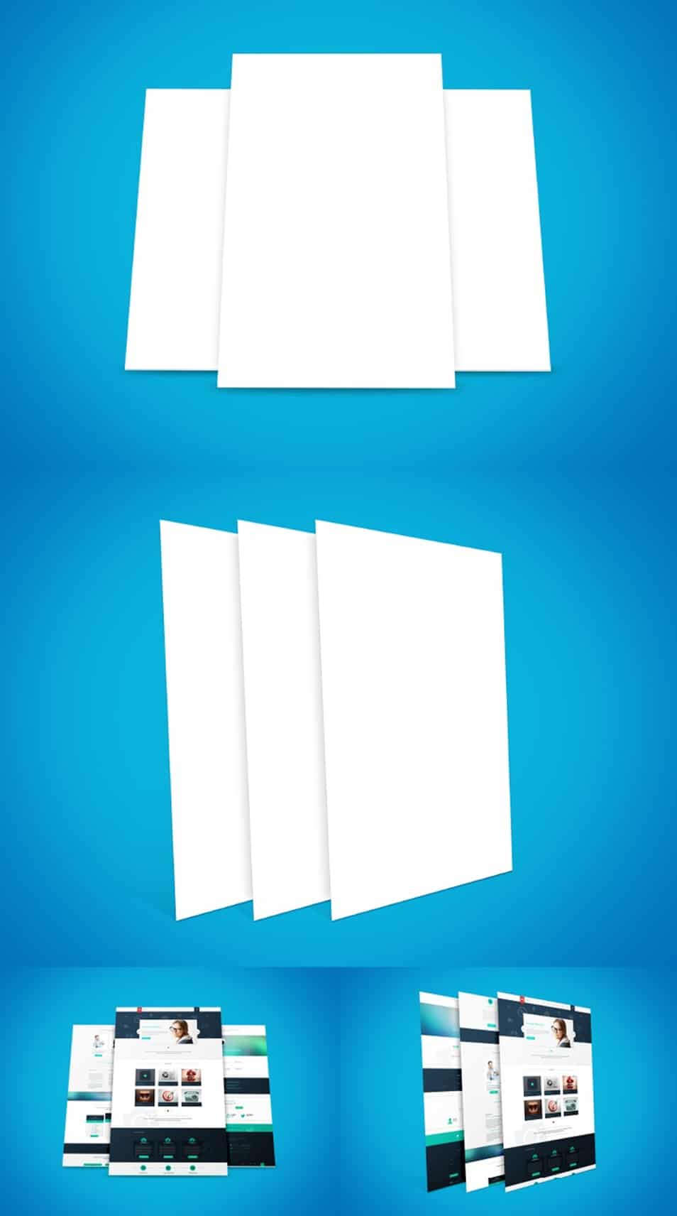 Modern Web Page Mockups