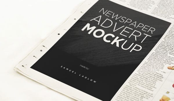 Newspaper Advert Mockup