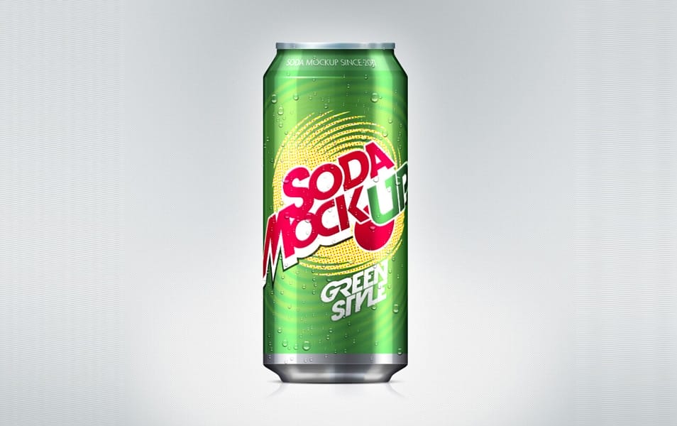 PSD Soda Can Mock-Up Template