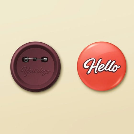 Pin Button Badge MockUp