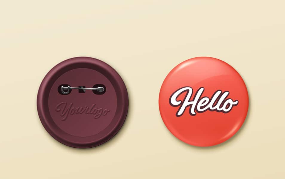 Pin Button Badge MockUp
