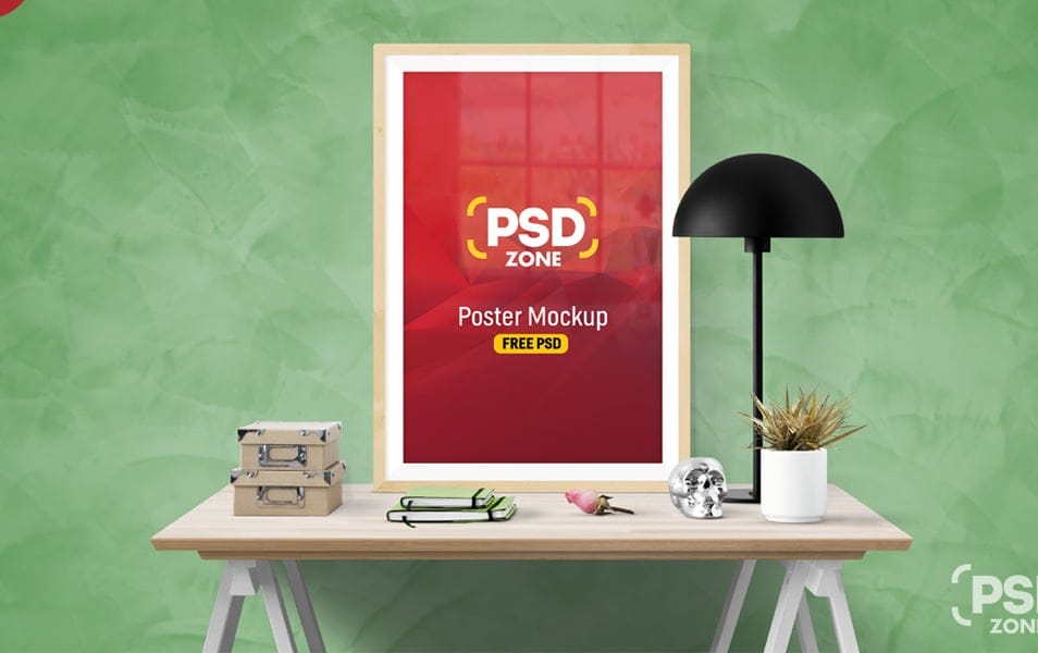 Poster Frame Mockup Free PSD