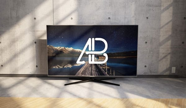Realistic 4k TV Mockup