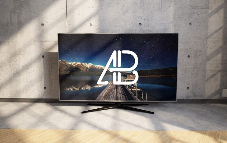 Realistic 4k TV Mockup