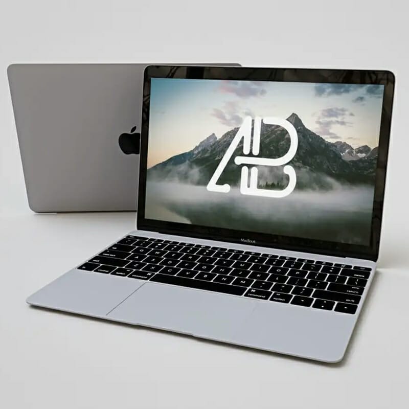 Realistic Apple Macbook Mockup