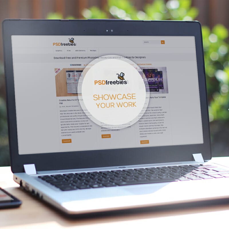 Realistic Laptop Mockup Template Free PSD