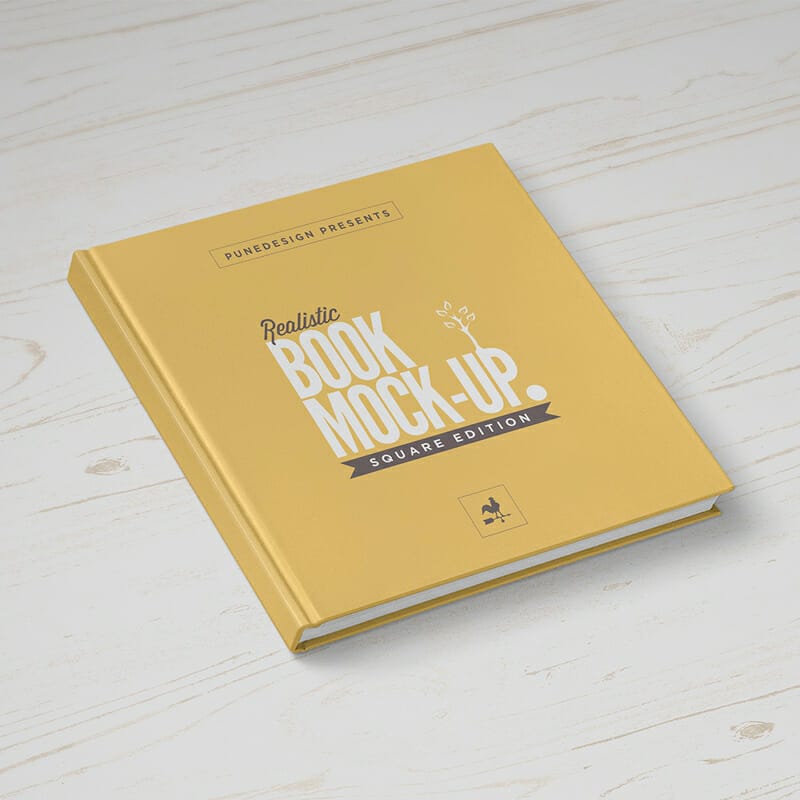 Square Book Mock-Up