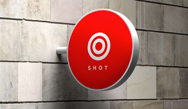 Super Nice Wall Sign PSD Mockup