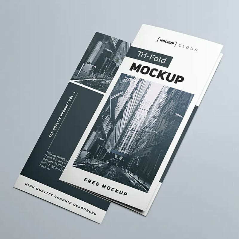 Tri-Fold Brochure Mockup