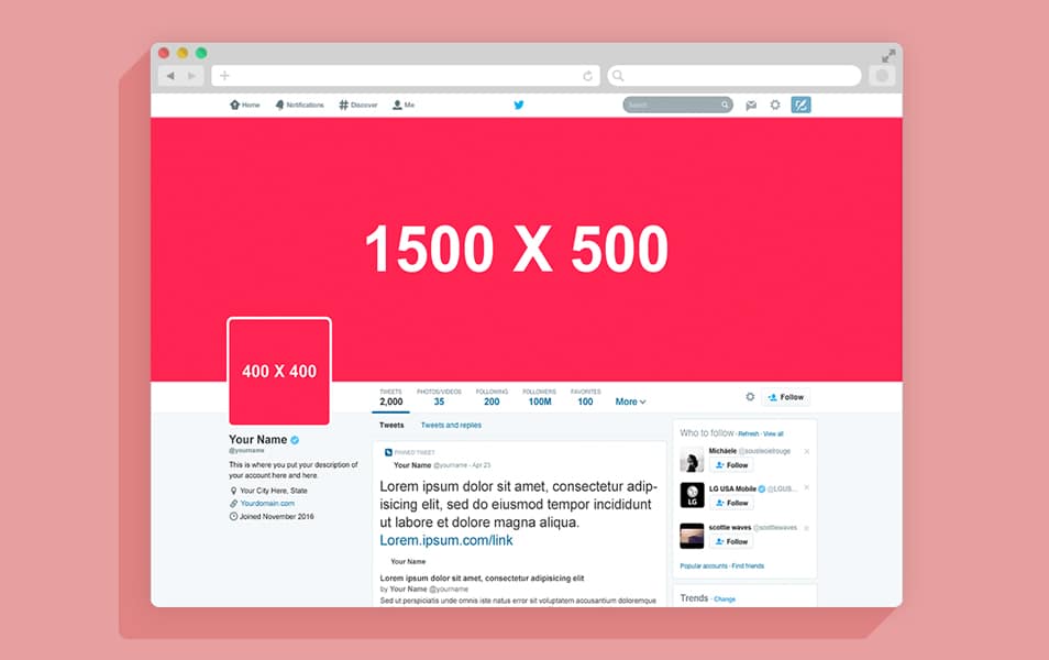 Twitter Page Mockup