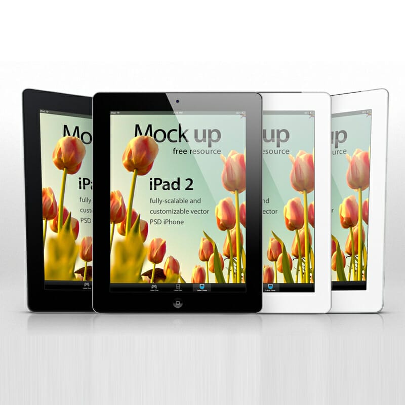 iPad 2 PSD Vector Mockup Template