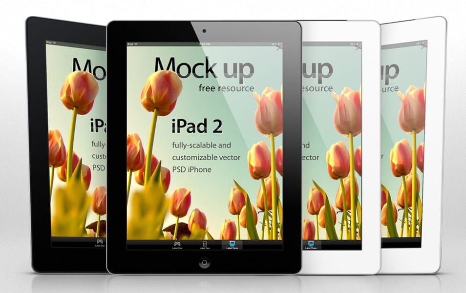 iPad 2 PSD Vector Mockup Template