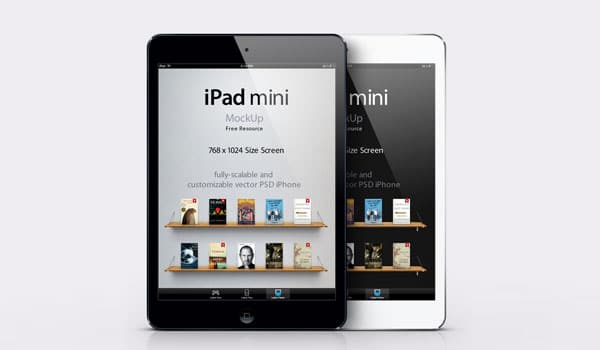 iPad Mini PSD Vector Mockup