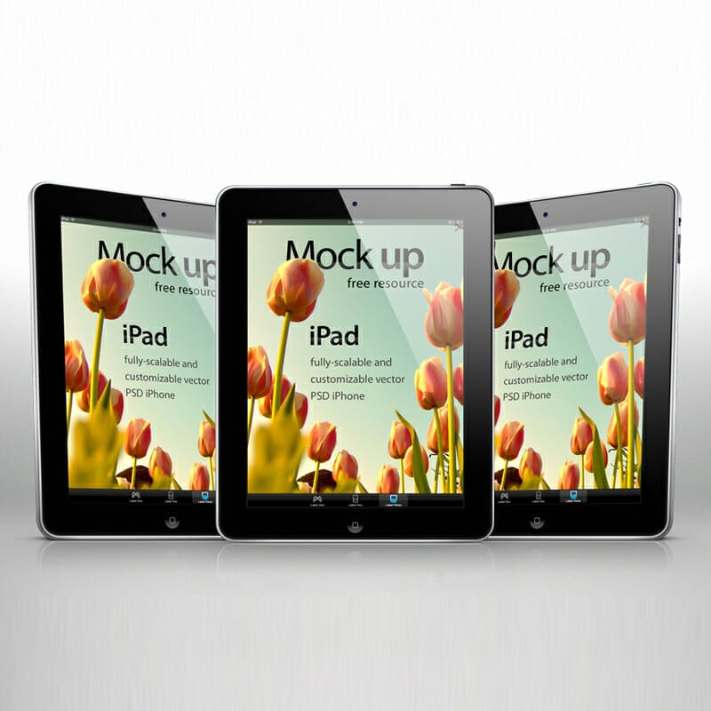 iPad PSD Vector Mockup Template