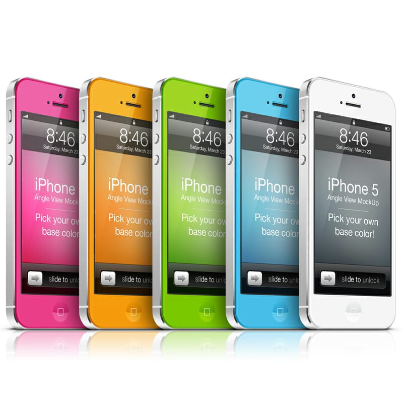 iPhone 5 Angle View MockUp