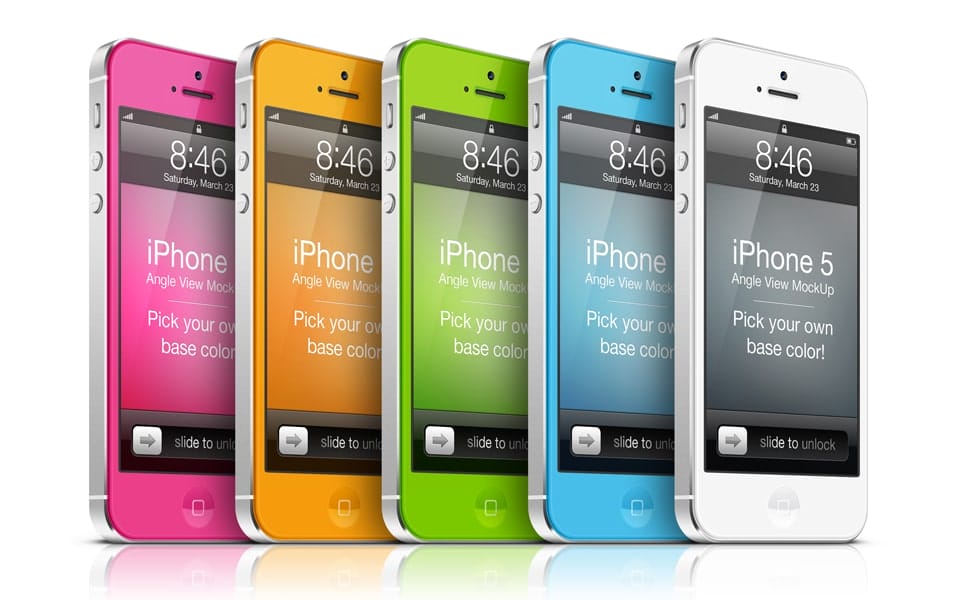iPhone 5 Angle View MockUp