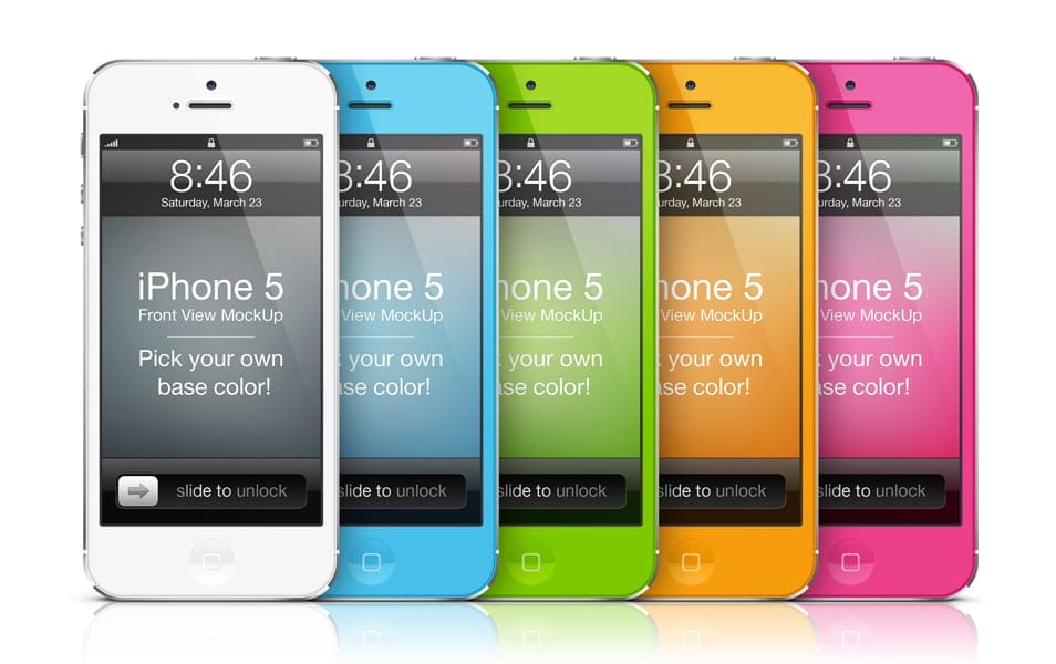 iPhone 5 Front View MockUp