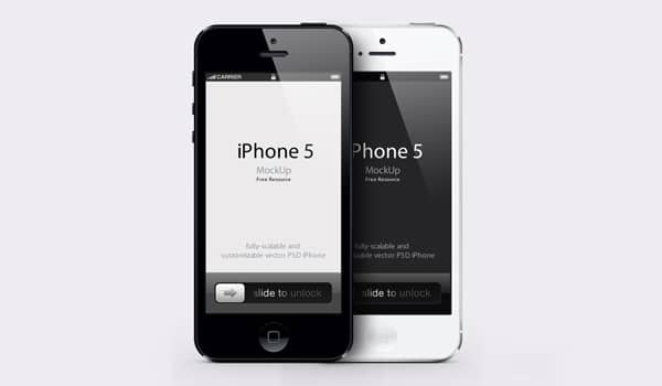 iPhone 5 PSD Vector Mockup