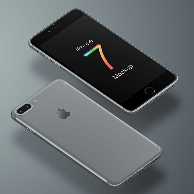 iPhone 7 Mockup in Different Colors