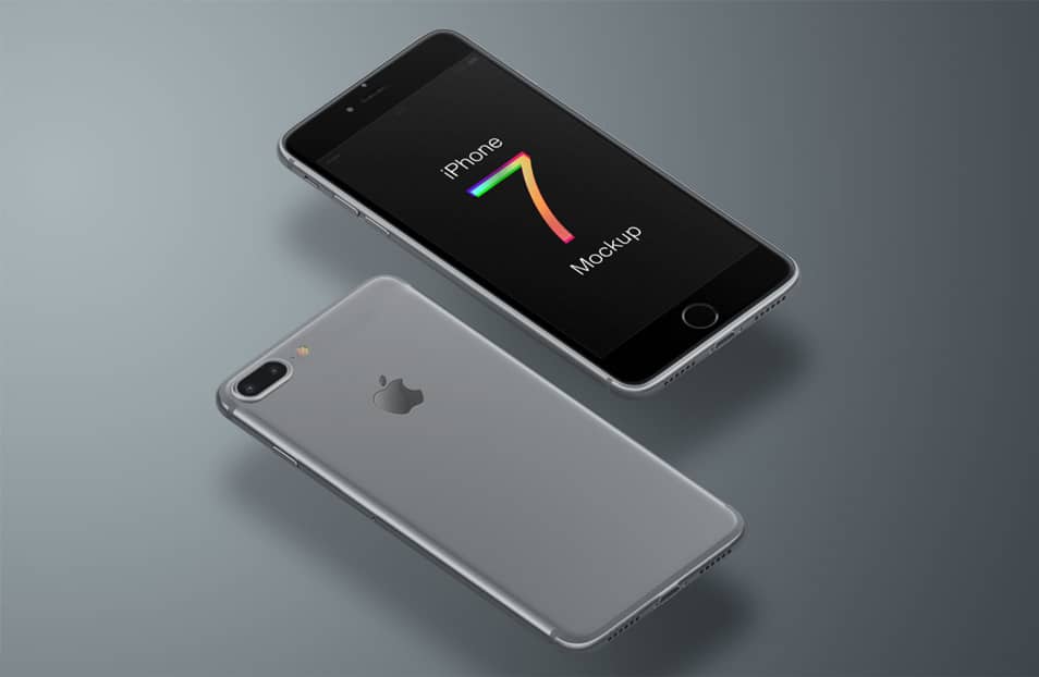 iPhone 7 Mockup in Different Colors