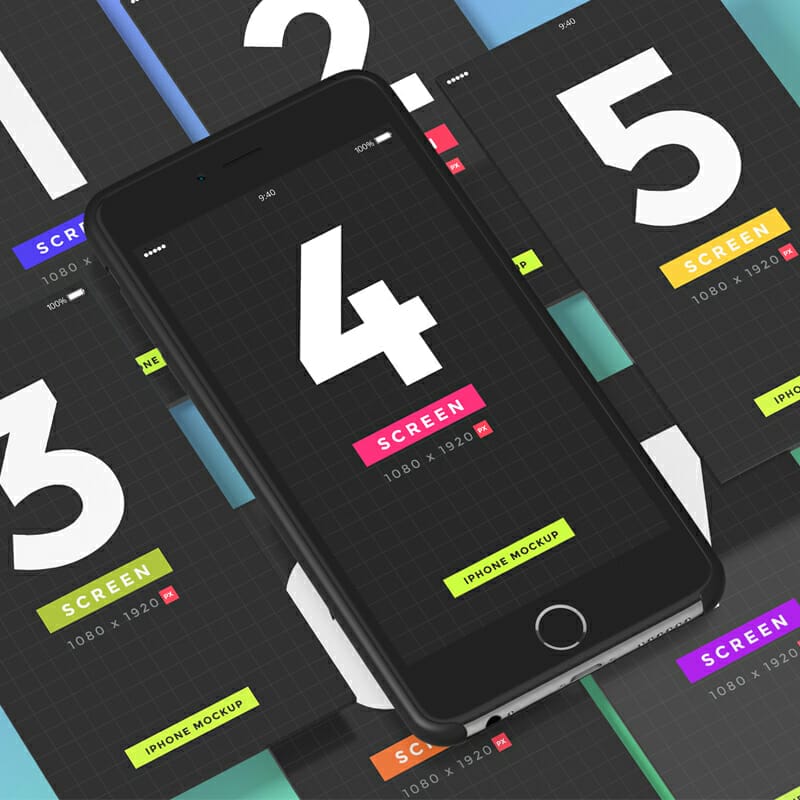 iPhone & Mobile Screens Mockups