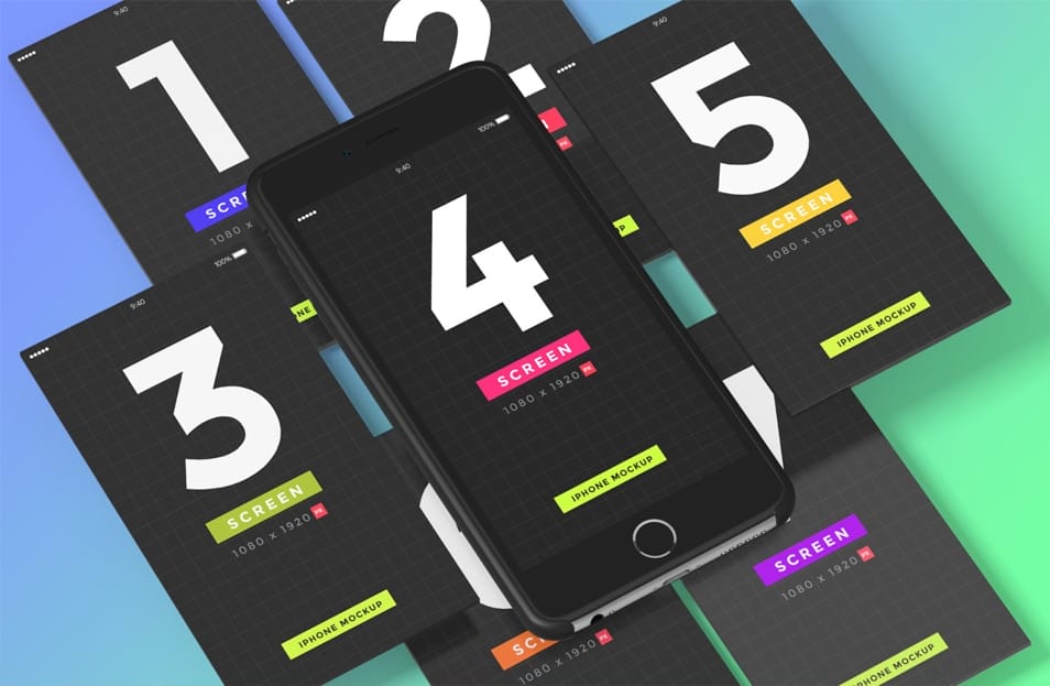 iPhone & Mobile Screens Mockups