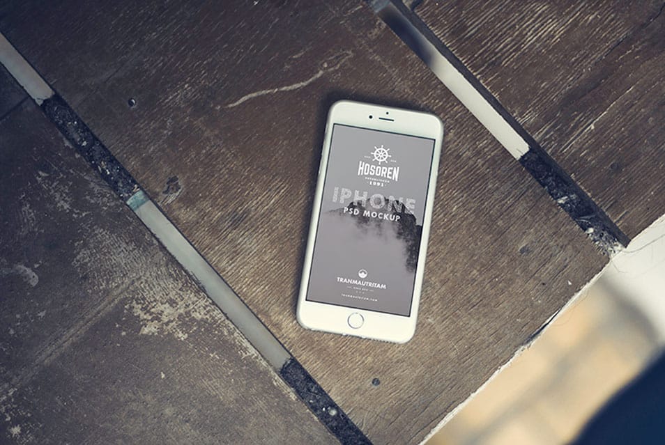 10 Photorealistic iPhone 6 Free PSD Mockups