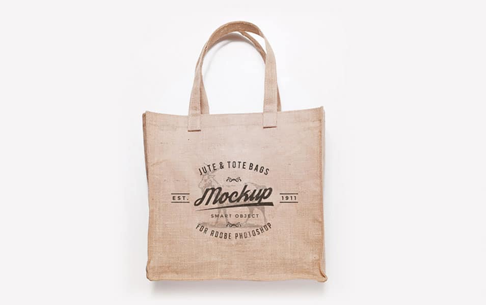 3 Jute & Tote Bags Mockup