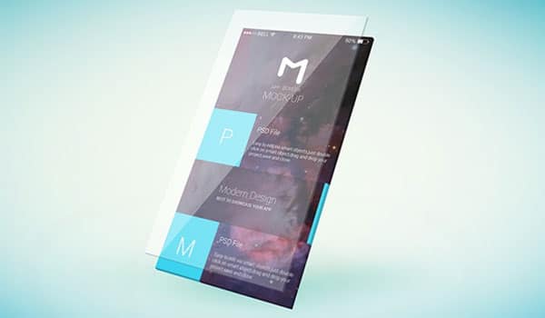 3D App Screen Mockup
