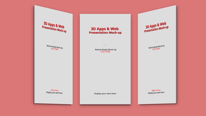 3D Apps & Web Presentation Mock-up
