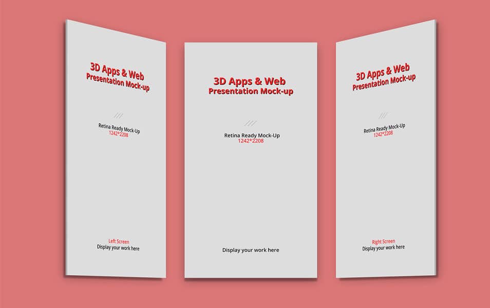 3D Apps & Web Presentation Mock-up