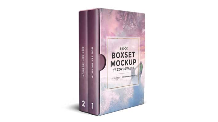 6 x 9 2-Book Box Set Mockup Template