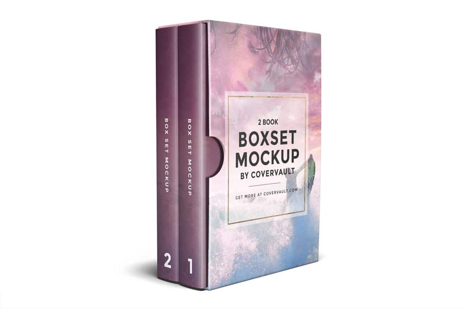 6 x 9 2-Book Box Set Mockup Template