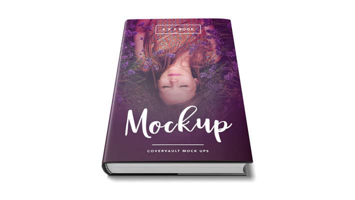 6 x 9 Book with Dust Jacket Mockup