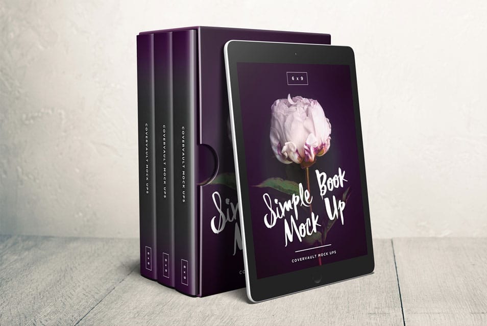 6 x 9 Box Set with Ereader Template Mockup