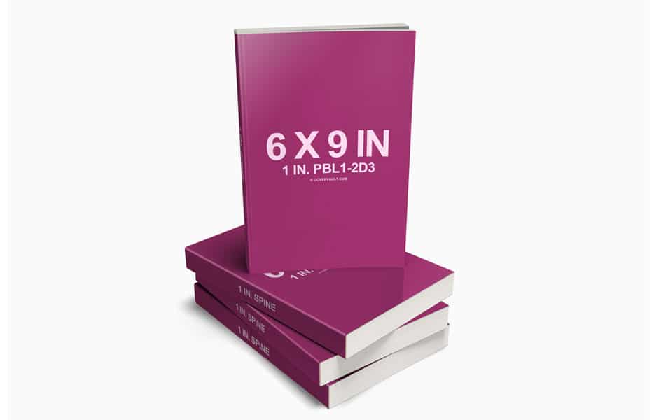 6 x 9 Stacked Paperback Book PSD Mockup