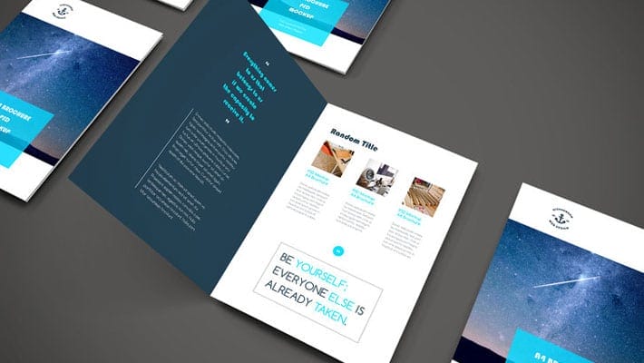 A4 Brochure PSD Mockup