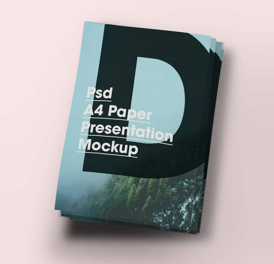 A4 Paper Brochure/Flyer Mock-Up PSD