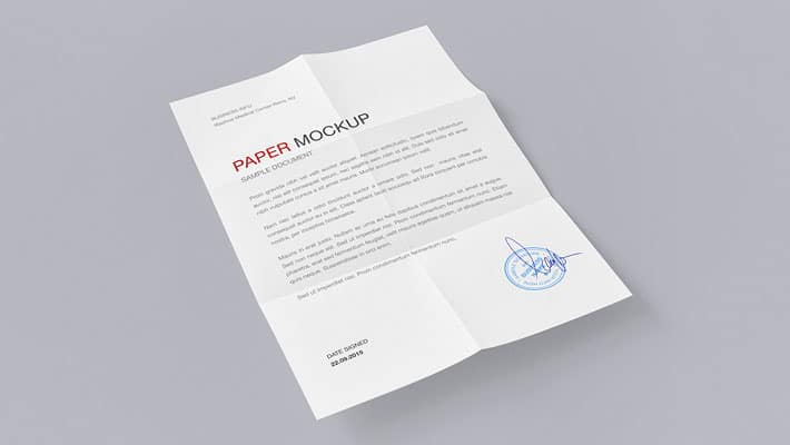 A4 Paper Mockup