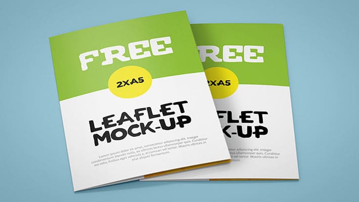A5 Bi-Fold Leaflet Mockup