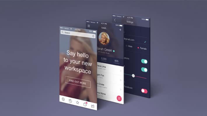 App Screens Perspective MockUp