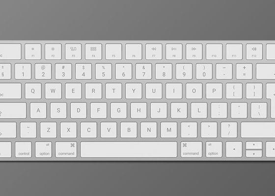 Apple Keyboard Free PSD Mockup